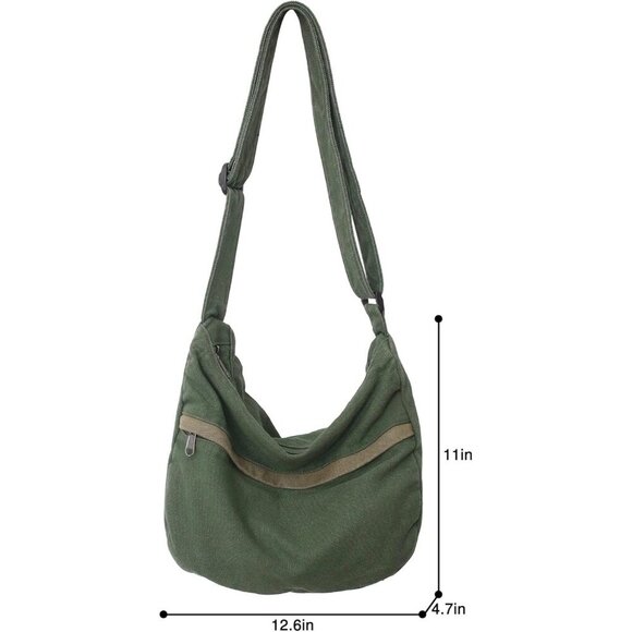 Youjare Canvas Messenger Bag Large Hobo Crossbody Shoulder Tote for Women - Picture 6 of 7